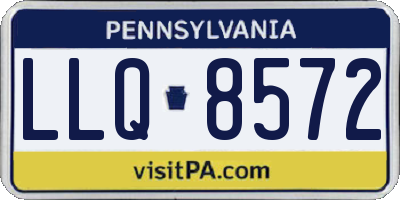 PA license plate LLQ8572