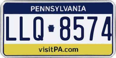 PA license plate LLQ8574