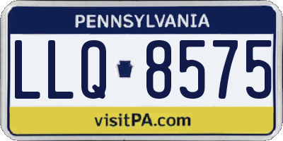 PA license plate LLQ8575