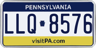 PA license plate LLQ8576