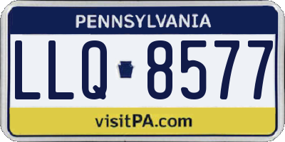 PA license plate LLQ8577