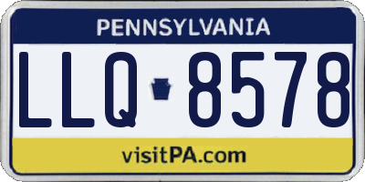 PA license plate LLQ8578