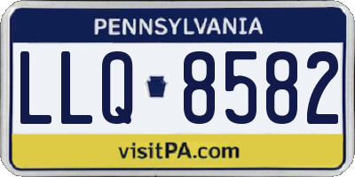 PA license plate LLQ8582