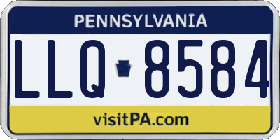 PA license plate LLQ8584