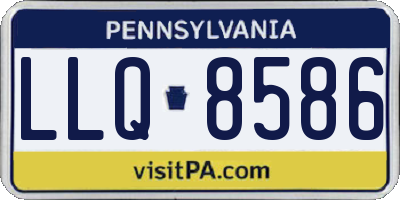 PA license plate LLQ8586