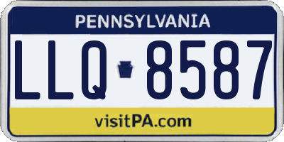 PA license plate LLQ8587