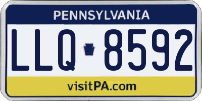 PA license plate LLQ8592