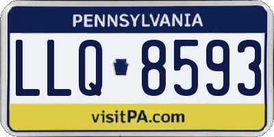 PA license plate LLQ8593