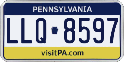 PA license plate LLQ8597