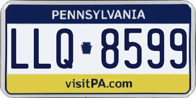 PA license plate LLQ8599