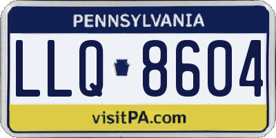 PA license plate LLQ8604