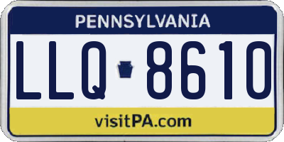 PA license plate LLQ8610