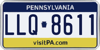 PA license plate LLQ8611