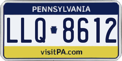 PA license plate LLQ8612