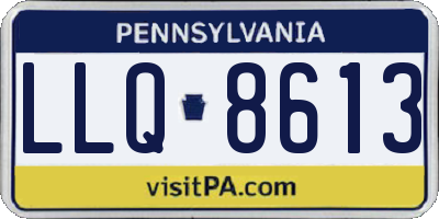 PA license plate LLQ8613