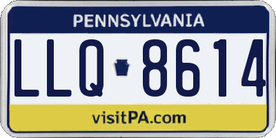 PA license plate LLQ8614