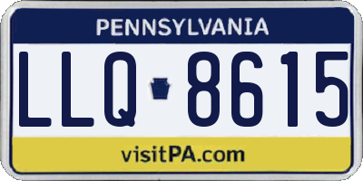 PA license plate LLQ8615