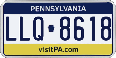 PA license plate LLQ8618