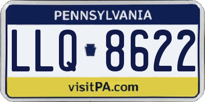 PA license plate LLQ8622
