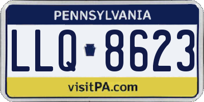PA license plate LLQ8623