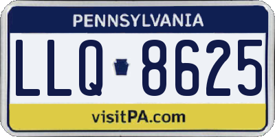 PA license plate LLQ8625