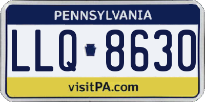 PA license plate LLQ8630