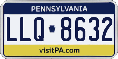 PA license plate LLQ8632
