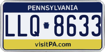 PA license plate LLQ8633