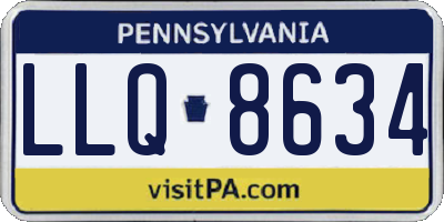 PA license plate LLQ8634
