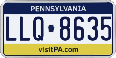 PA license plate LLQ8635