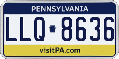 PA license plate LLQ8636