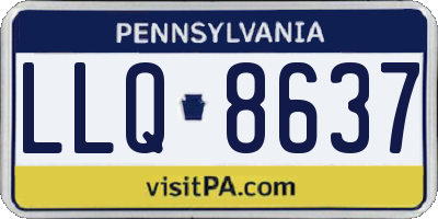 PA license plate LLQ8637