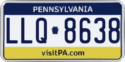 PA license plate LLQ8638