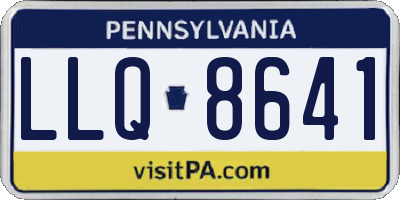 PA license plate LLQ8641