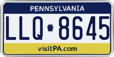 PA license plate LLQ8645
