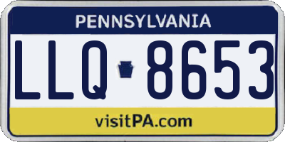 PA license plate LLQ8653