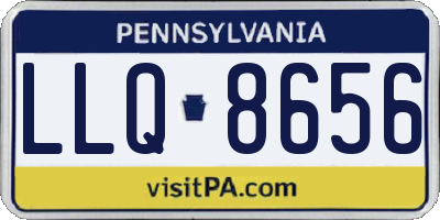 PA license plate LLQ8656