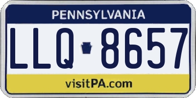 PA license plate LLQ8657
