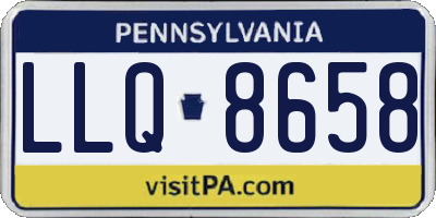 PA license plate LLQ8658