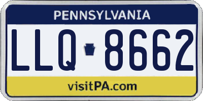 PA license plate LLQ8662