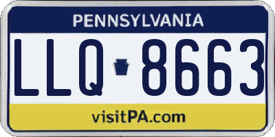 PA license plate LLQ8663