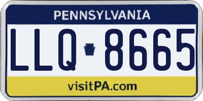 PA license plate LLQ8665