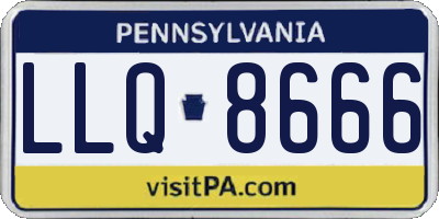 PA license plate LLQ8666