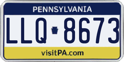 PA license plate LLQ8673
