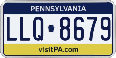 PA license plate LLQ8679