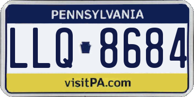 PA license plate LLQ8684