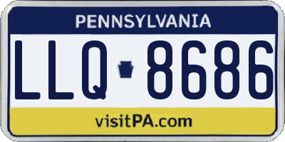 PA license plate LLQ8686