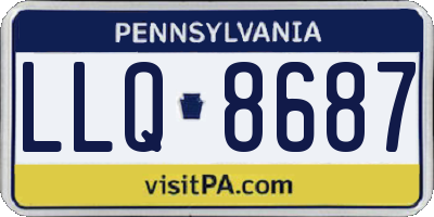 PA license plate LLQ8687