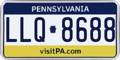 PA license plate LLQ8688