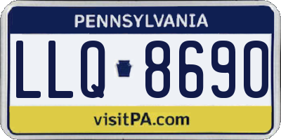 PA license plate LLQ8690